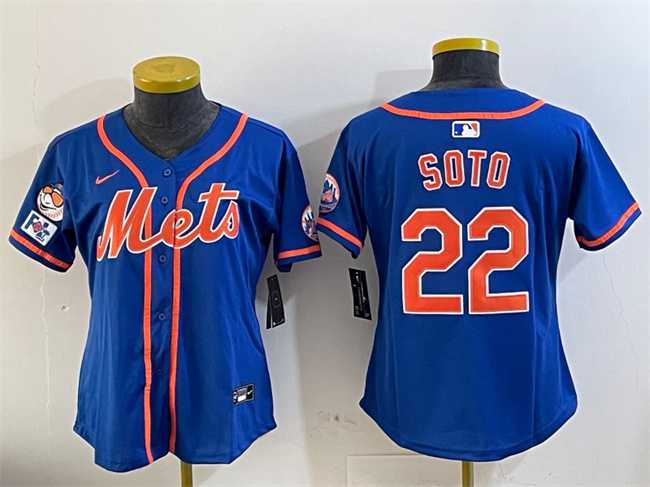 Womens New York Mets #22 Juan Soto Royal 2025 Spring Training Alternate Limited Stitched Jersey
